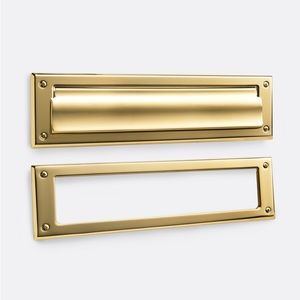 Rejuvenation Solid Unlacquered Brass Mail Slot